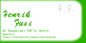 henrik fusi business card